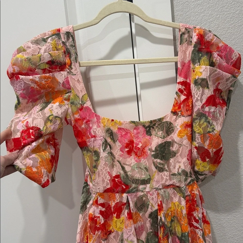 New For Love & Lemons Dascha Lace Floral Mini Dress XS - Picture 5 of 6